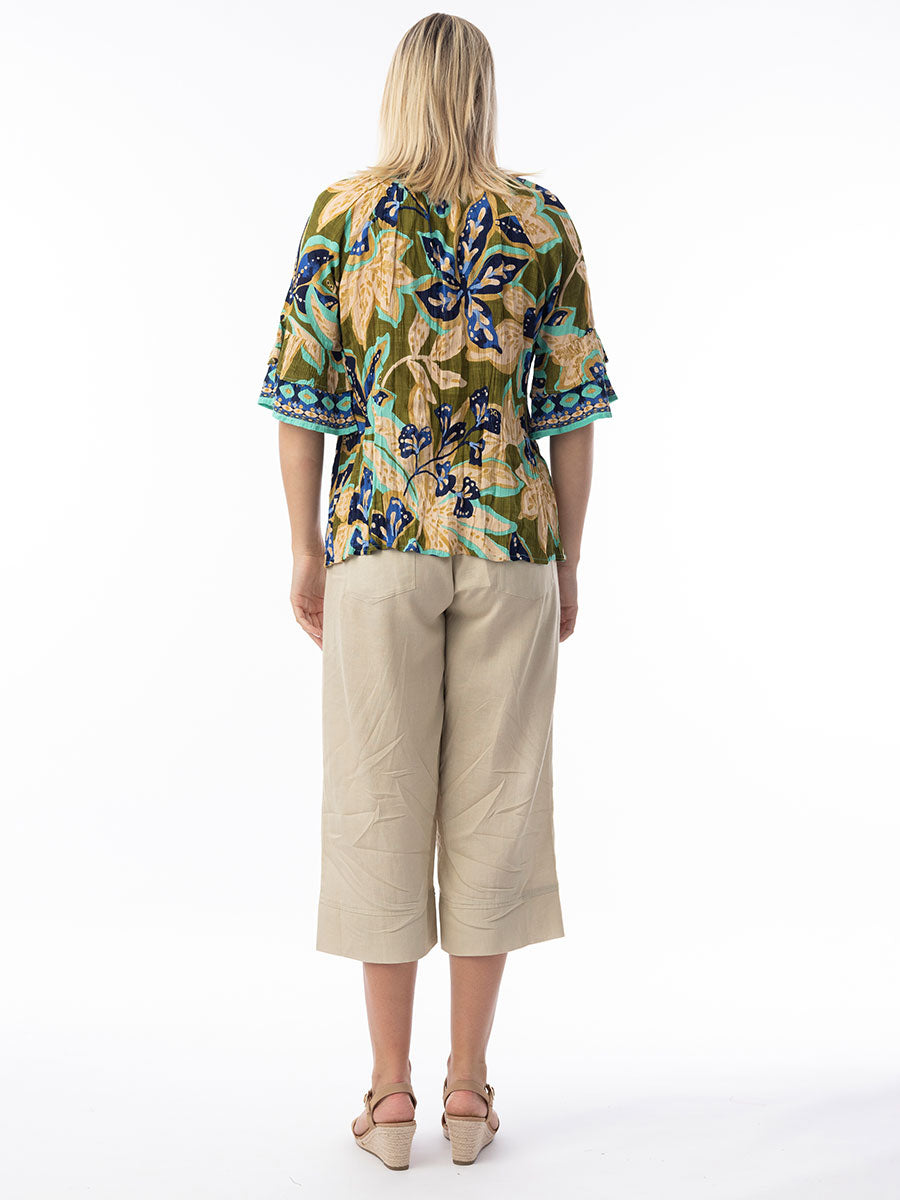 Orientique | Playa Brava Top Frill Sleeve image 3