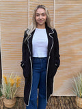 Wednesday Wool Blend Black Long Cardigan - S/M image