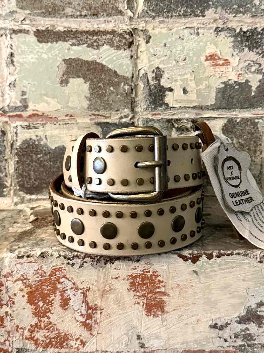 Rasam Studded Leather Belt - S/M image