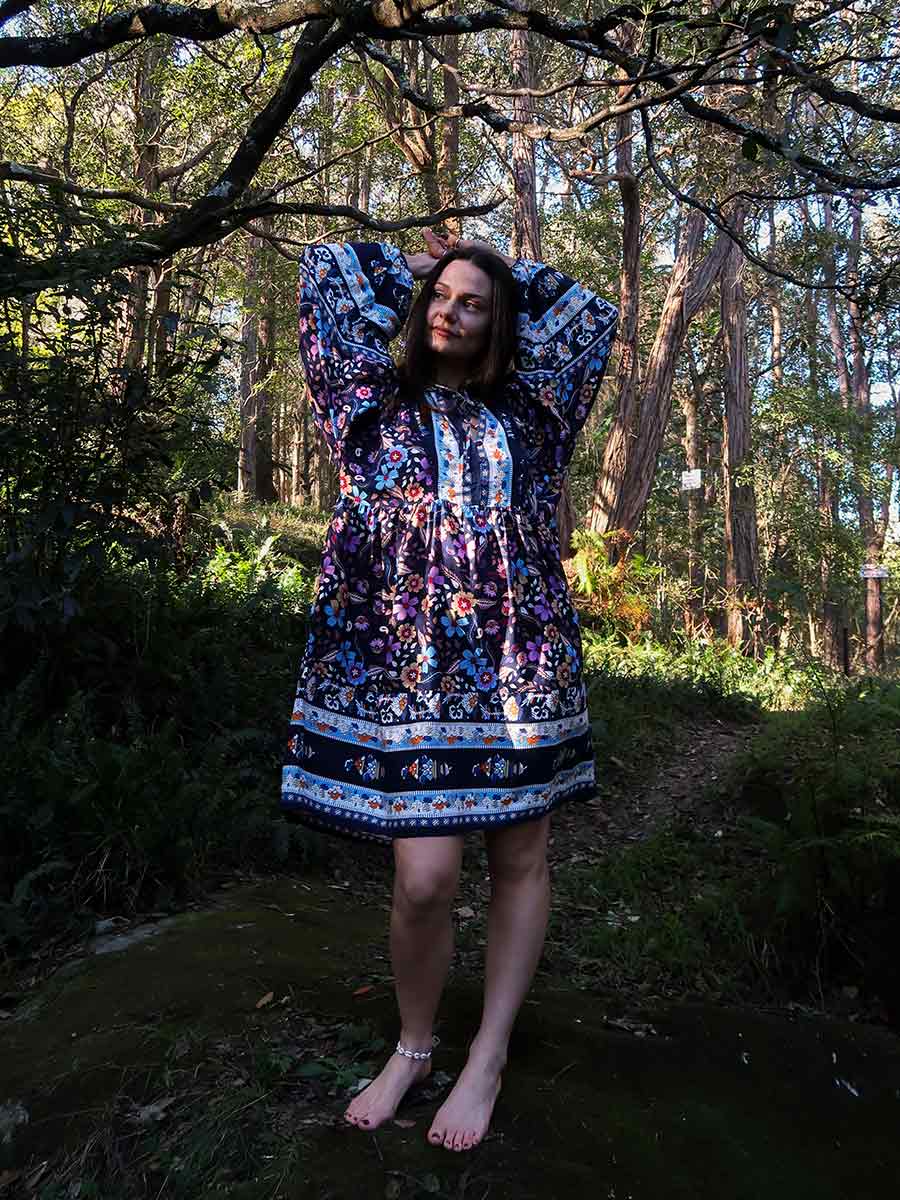 Penelope Long Sleeve Relaxed Boho Dress image 2