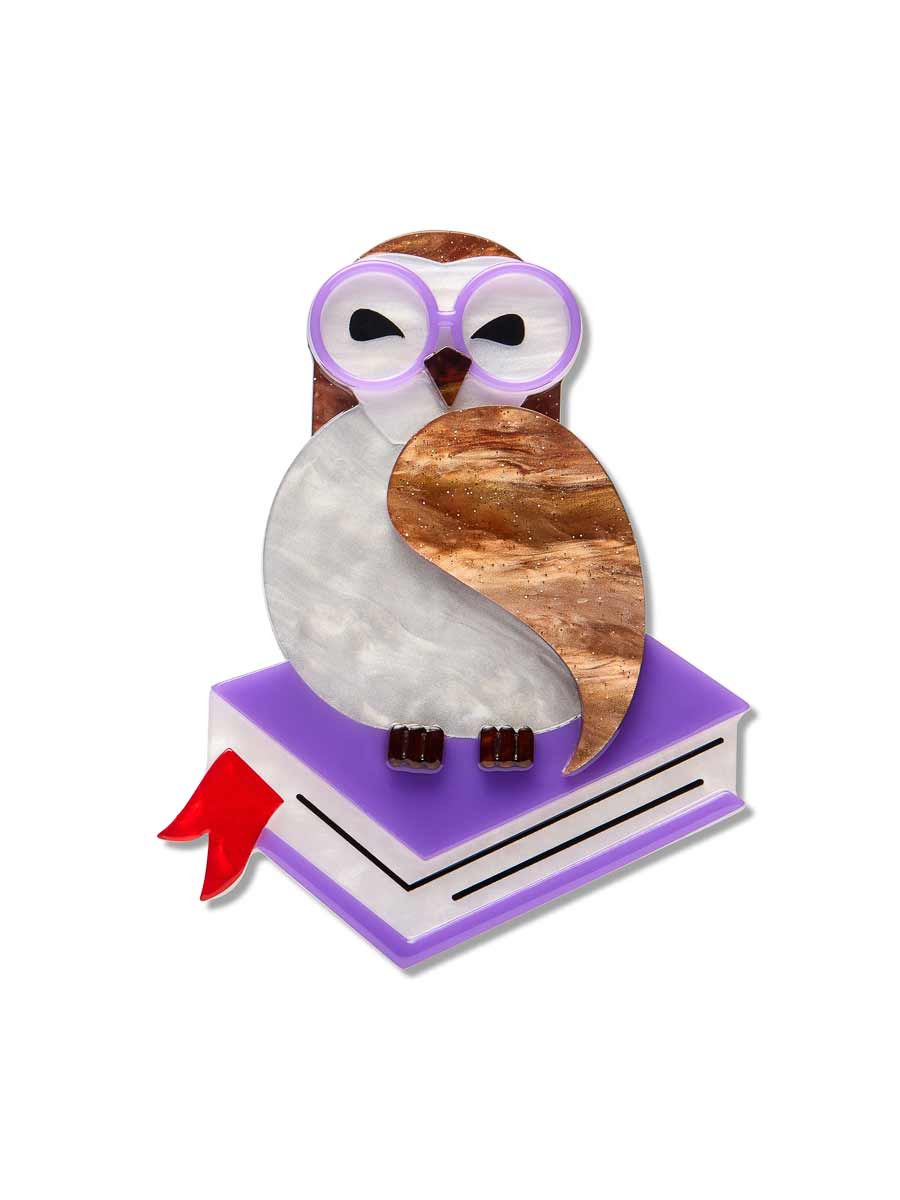 Erstwilder | Studious Snow Owl Brooch