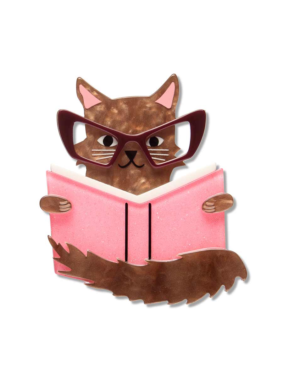 Erstwilder | Puss in Books Brooch