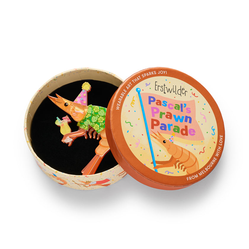 Erstwilder | Pascal the Party Prawn Brooch