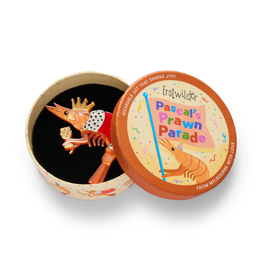 Erstwilder | Pascal the King Prawn Brooch