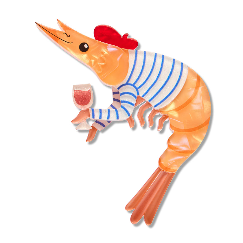 Erstwilder | Pascal the Parisian Prawn Brooch