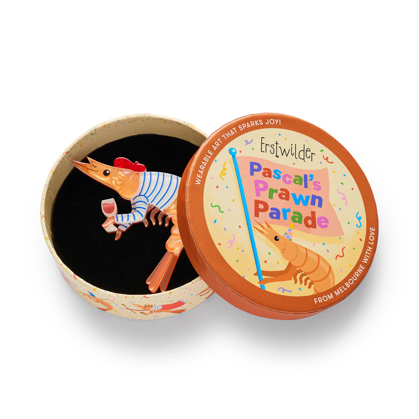 Erstwilder | Pascal the Parisian Prawn Brooch
