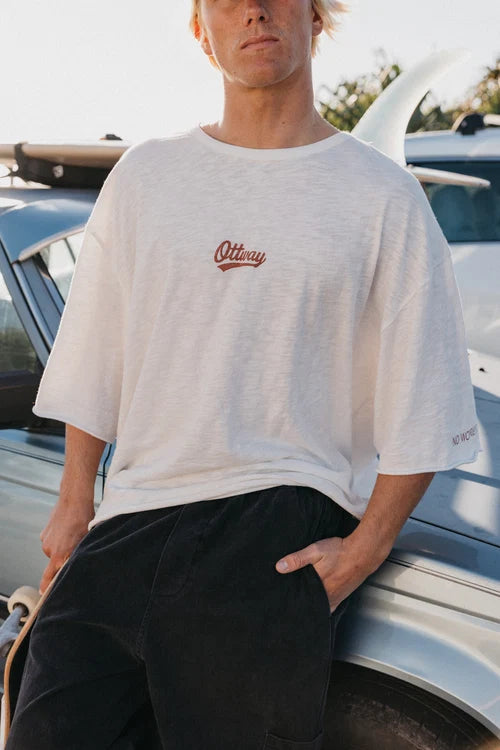 Ottway | No Worries Oversized T-Shirt - White