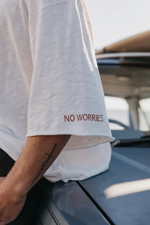 Ottway | No Worries Oversized T-Shirt - White