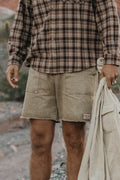 Ottway | Overland Shorts - Washed Brown Denim