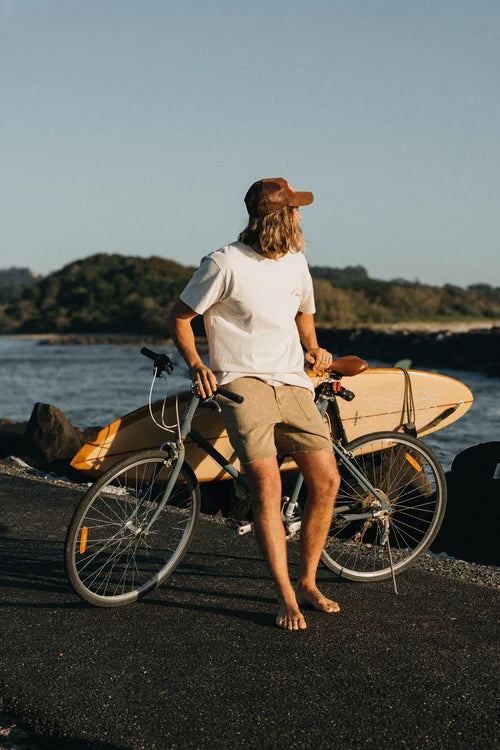 Ottway | Overland Shorts - Washed Brown Denim