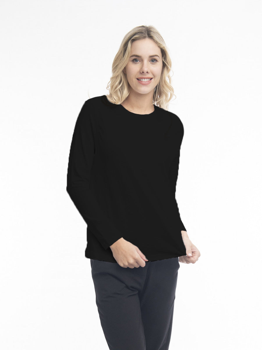 Orientique | Essential Knits T-Shirt Crew Neck in Black image 0