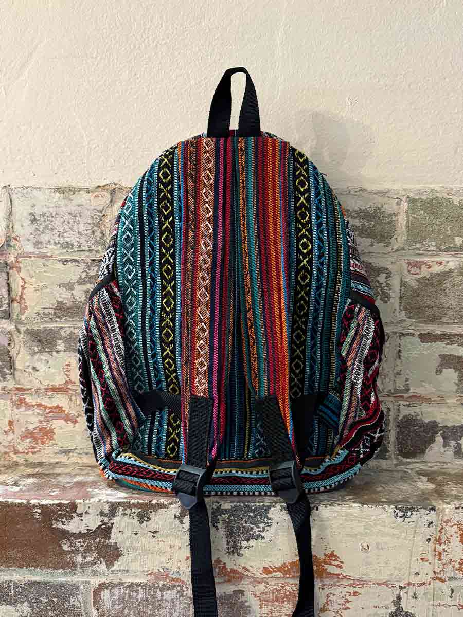 Nepalese Gheri Cotton Backpack image 1