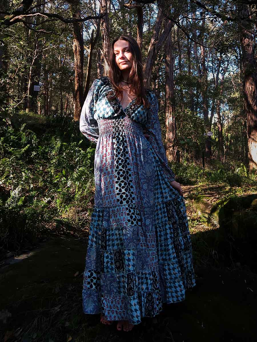 Mimi Long Sleeve Boho Maxi Dress image 4