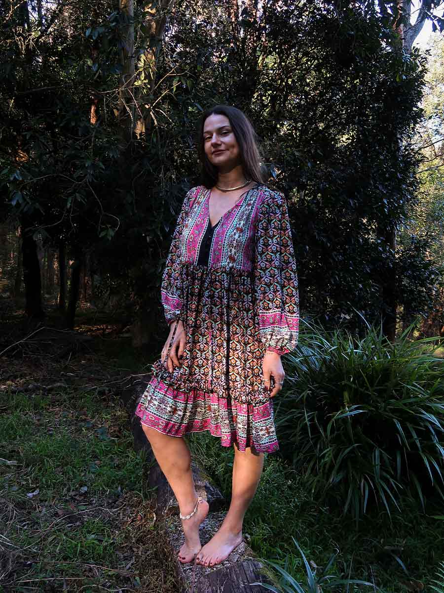 Lilliana Long Sleeve Boho Dress image 4