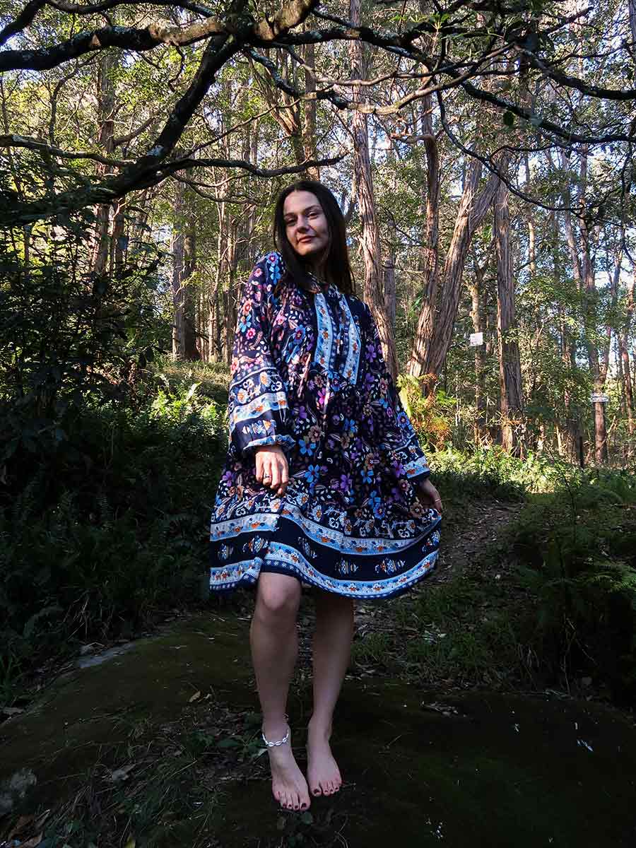 Penelope Long Sleeve Relaxed Boho Dress image 3