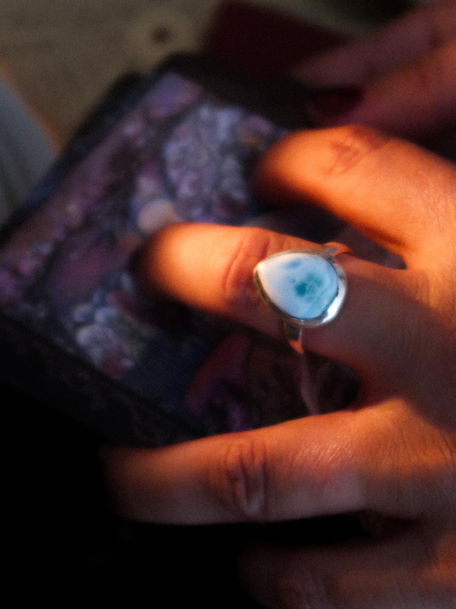 Syren Ring | Larimar | Size 9 image 1