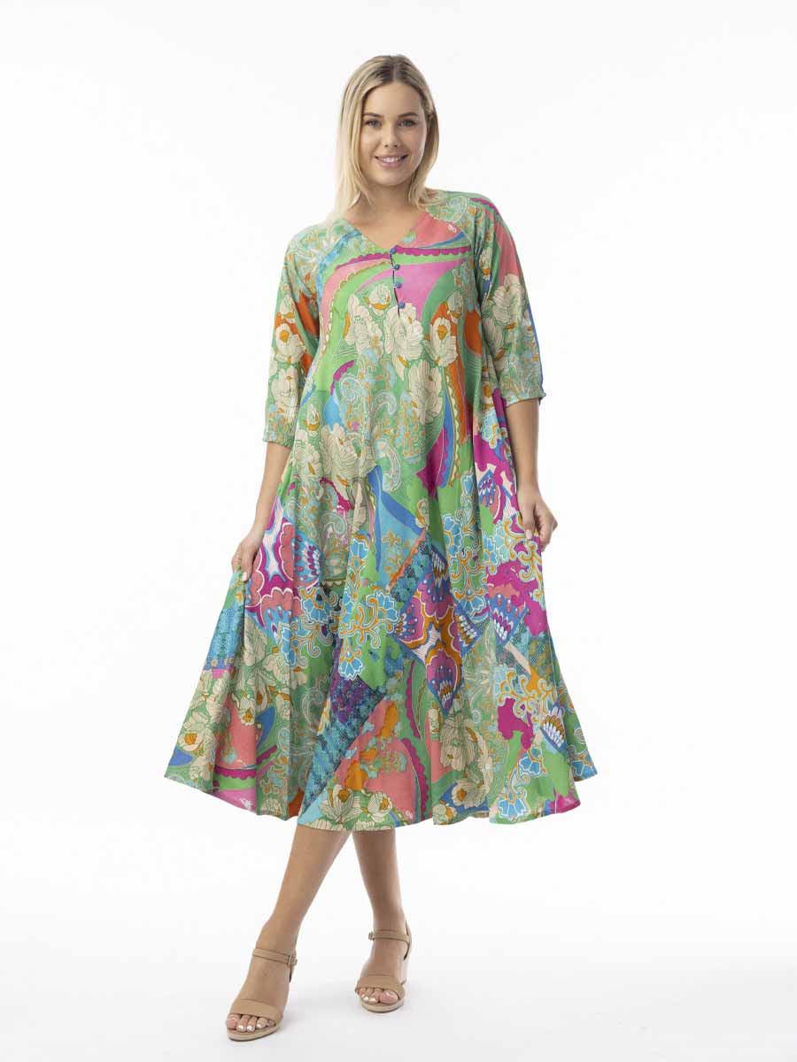 Santa Cruz Dress with Shirred Sleeve image 1