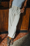 Ottway | Ben Roy Carpenter Baggy Pleated Pants in Oat