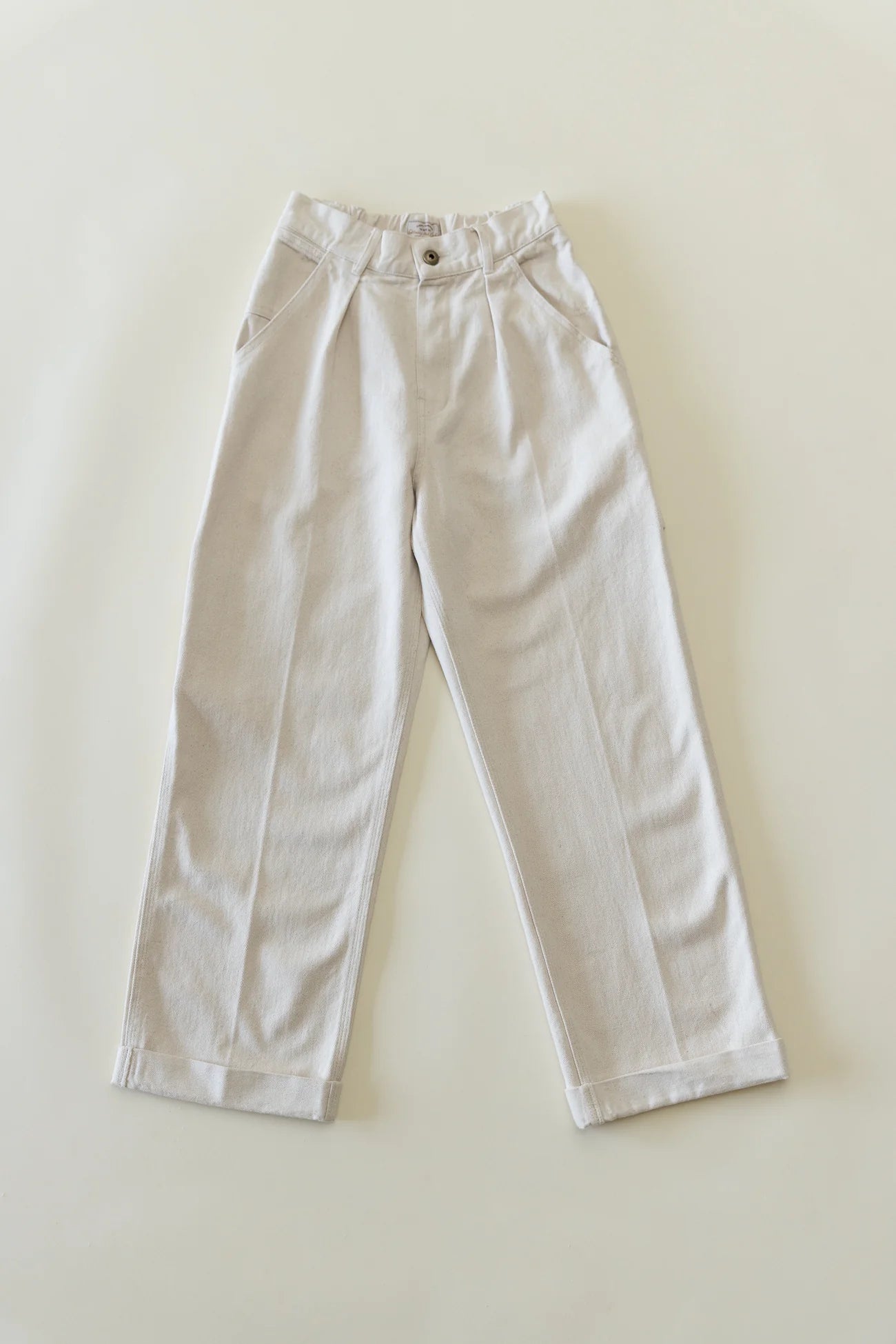 Ottway | Ben Roy Carpenter Baggy Pleated Pants in Oat