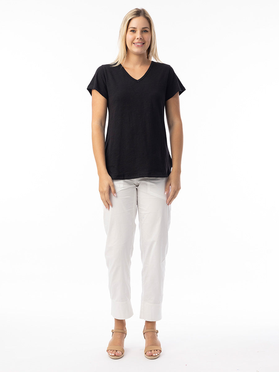 Orientique | Knit Essentials Tee V-Neck - Black image 0