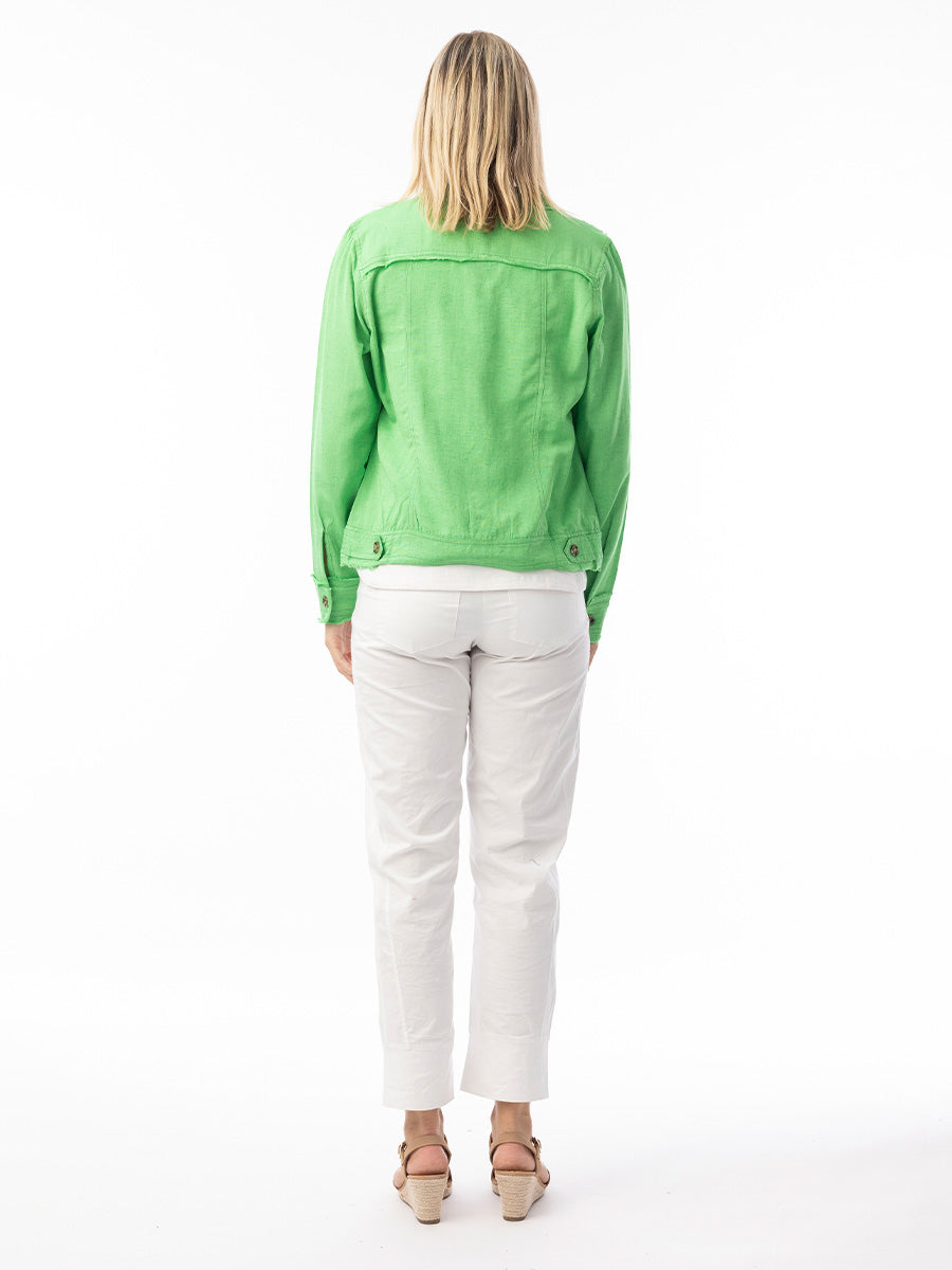 Orientique | Linen Essentials Jacket - Parakeet image 2