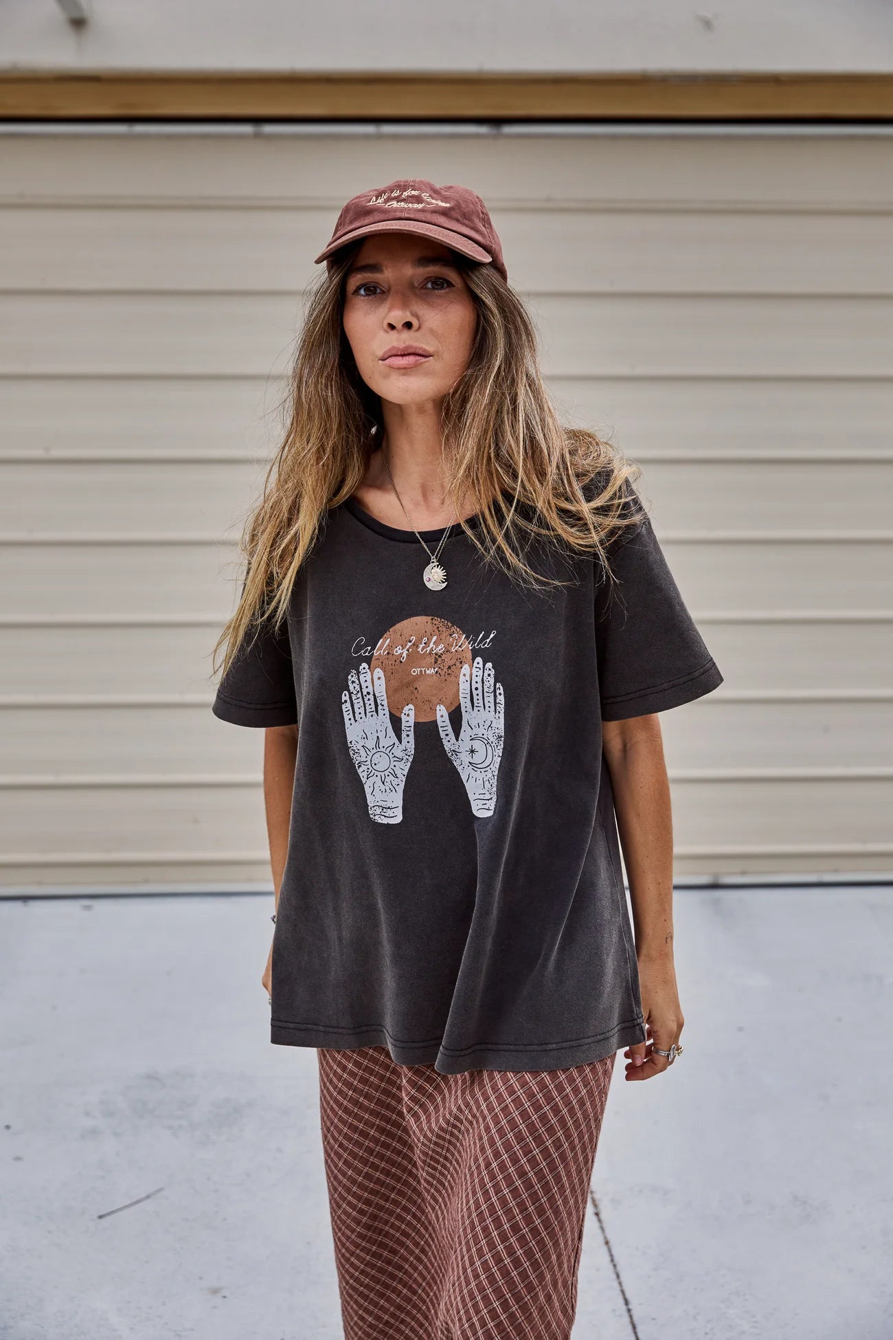 Ottway | Call of the Wild T-Shirt in Washed Charcoal