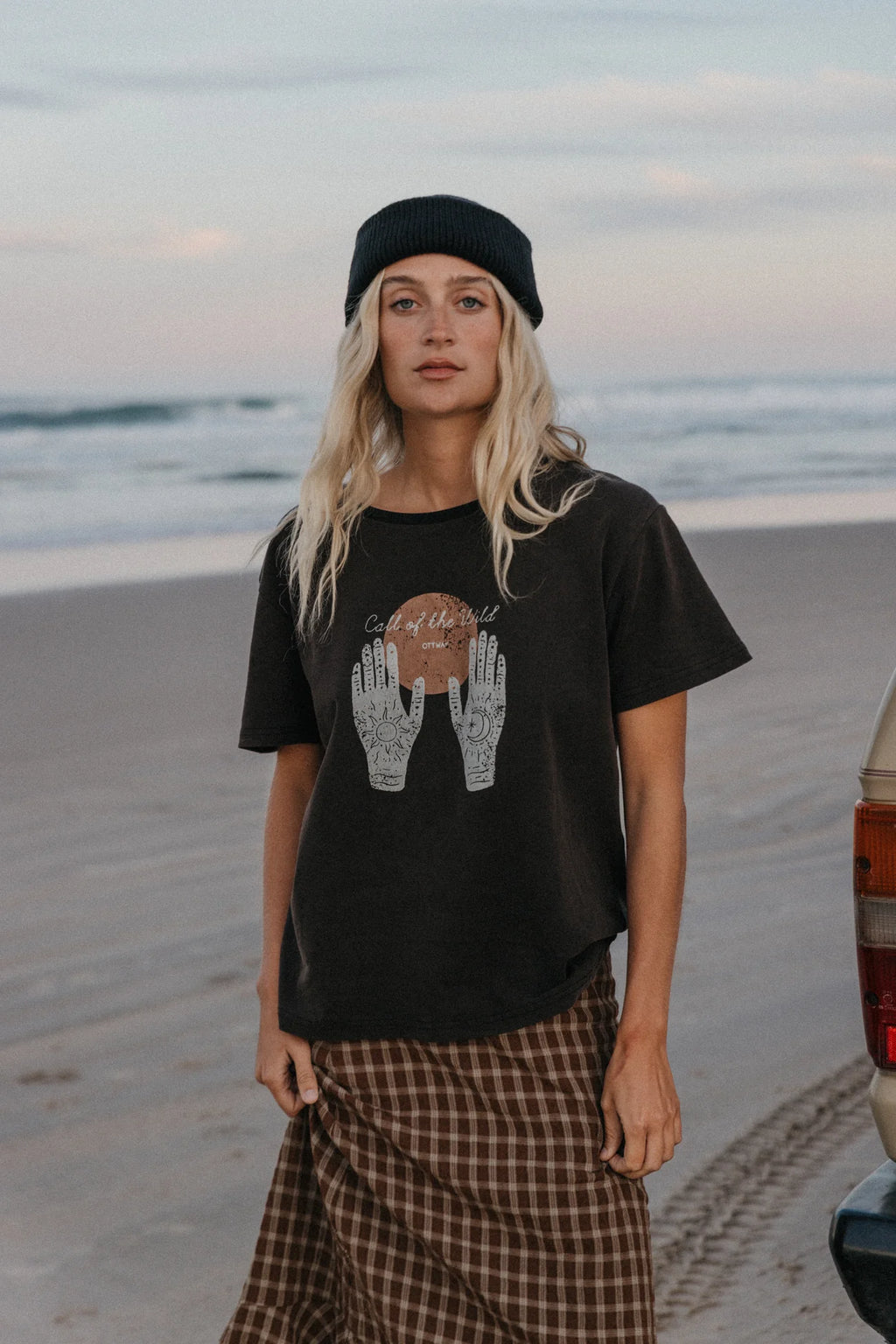 Ottway | Call of the Wild T-Shirt in Washed Charcoal