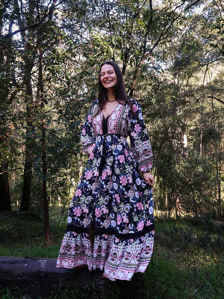 Sofia Long Sleeve Boho Maxi Dress - 8 image