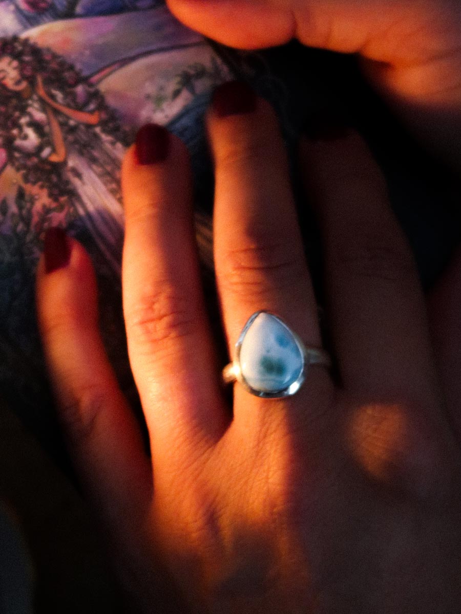 Syren Ring | Larimar | Size 9 image 0