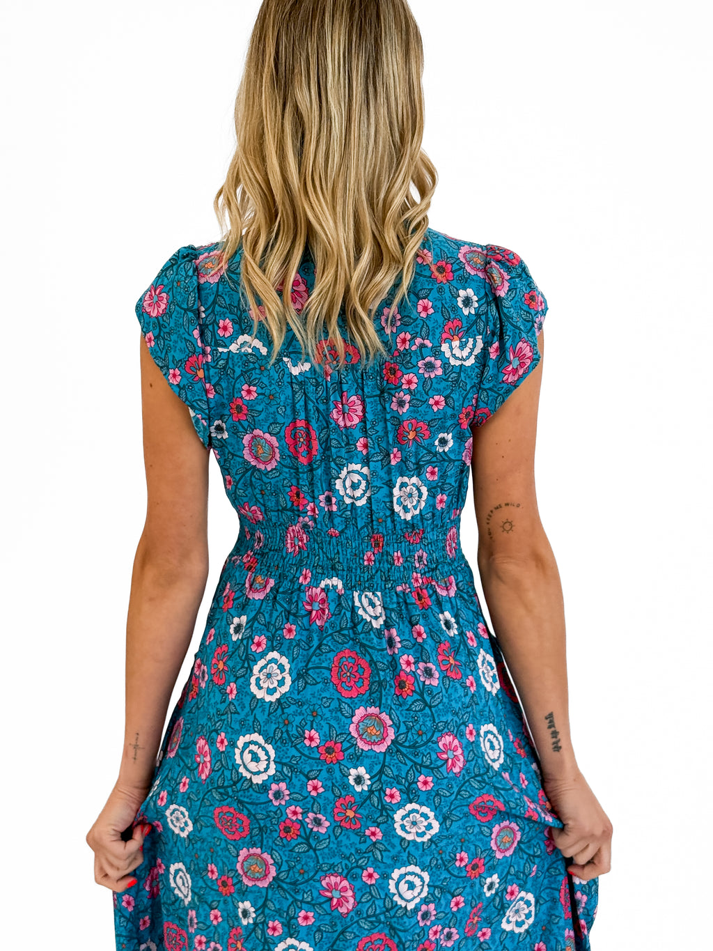 Dayna Boho Maxi Dress in Cobalt