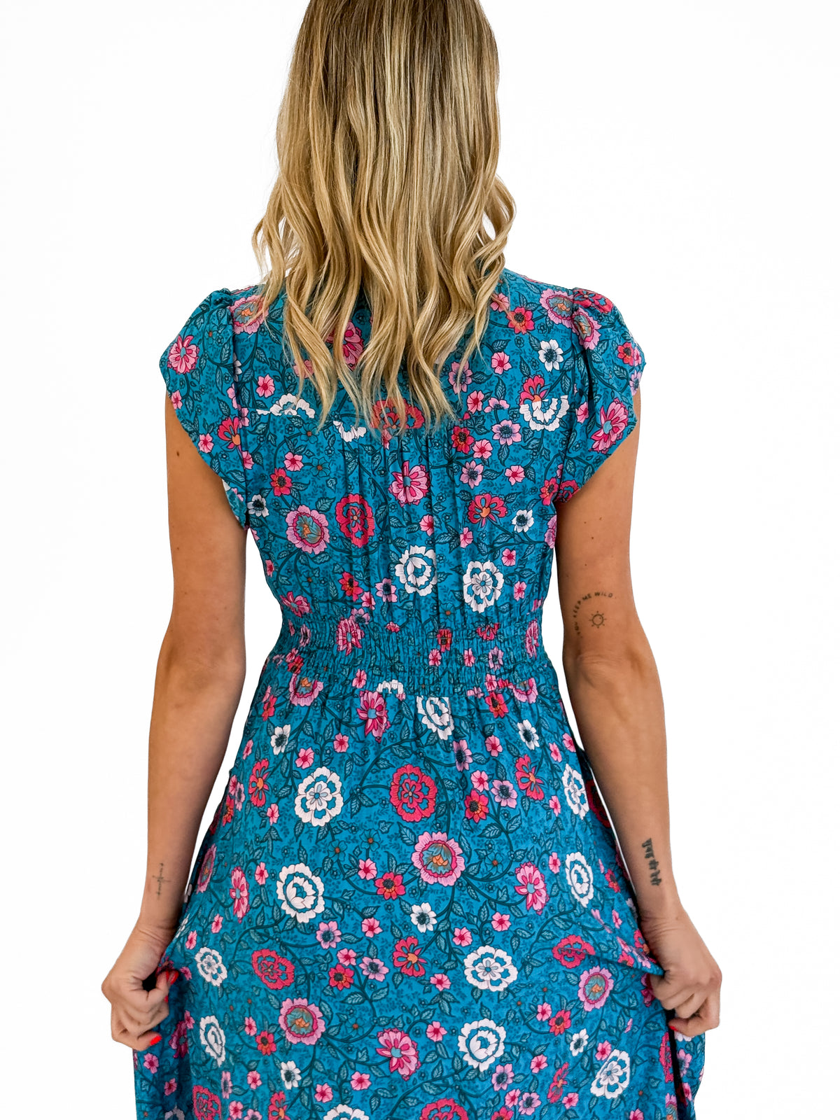 Dayna Boho Maxi Dress in Cobalt