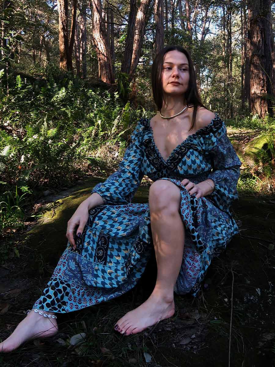 Mimi Long Sleeve Boho Maxi Dress image 1