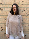 Mimpi Knit Top in Oat - FREE SIZE image