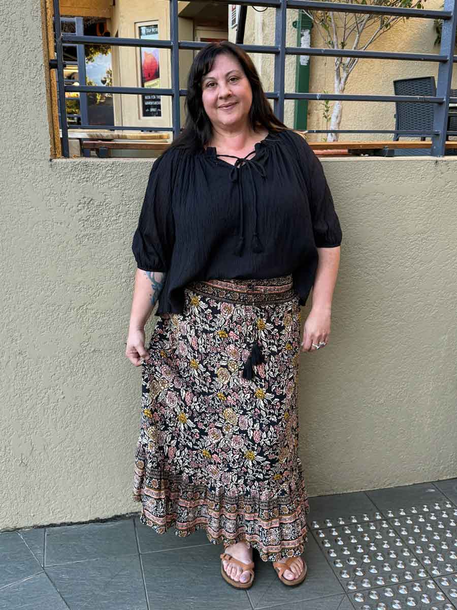 Desert Rose Shelly Boho Skirt