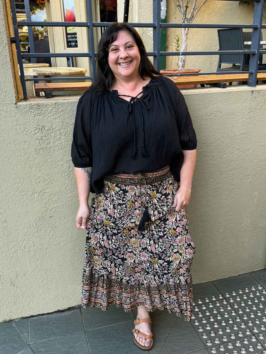 Desert Rose Shelly Boho Skirt