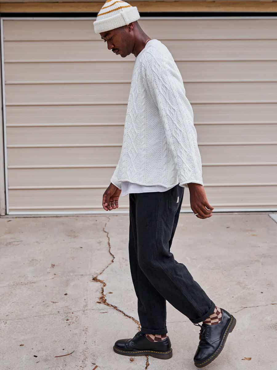 Ottway | Rory Cable Knit Sweater - Antique White image 9