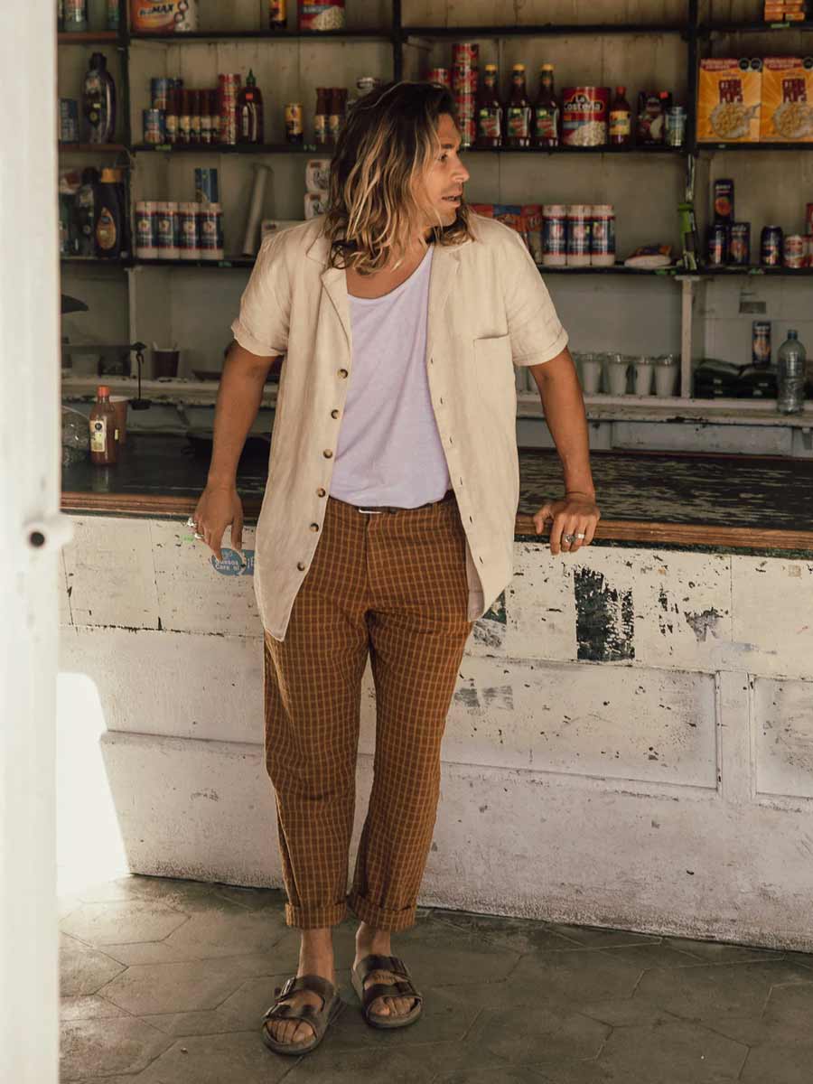 Ottway | Kora - Brown Checked Pants image 9