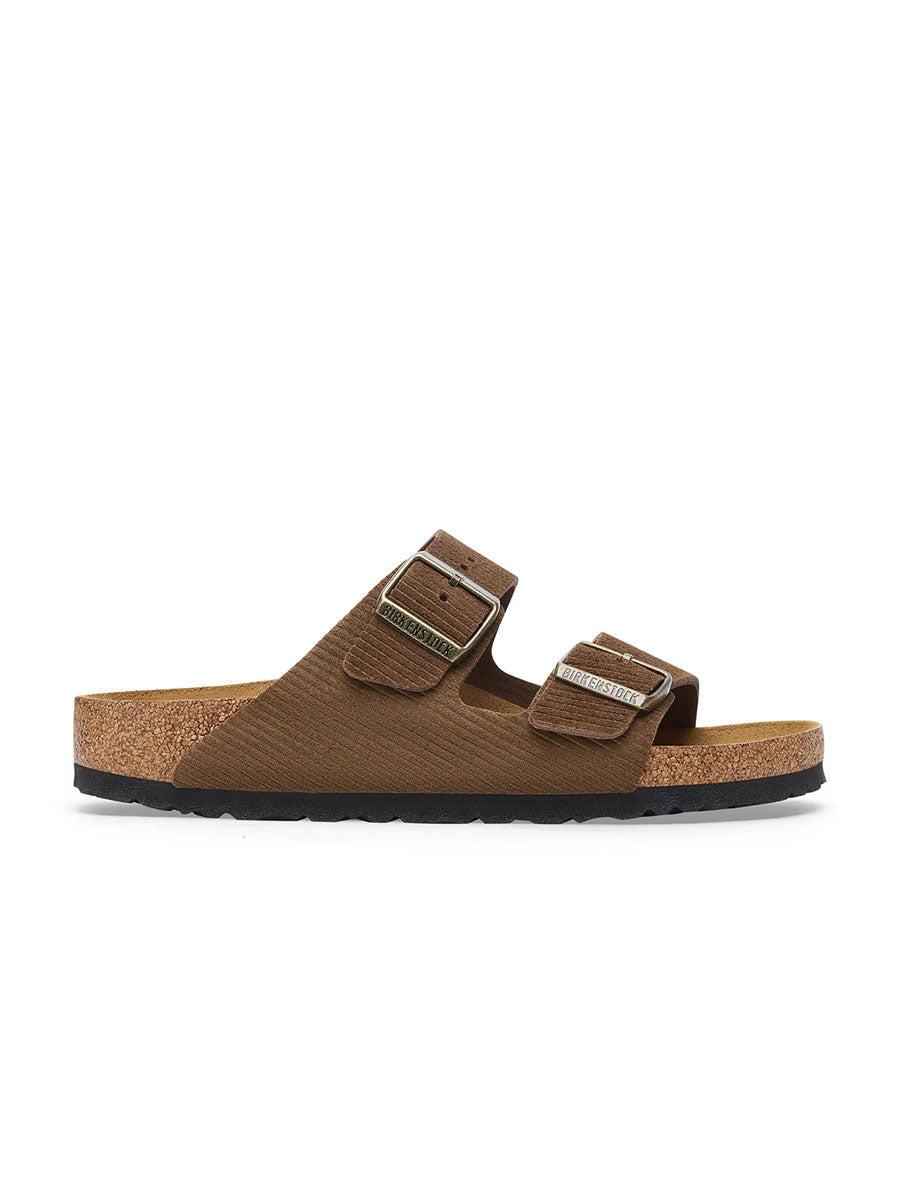 Birkenstock | Arizona Corduroy Dark Tea Embossed Suede Leather image 1