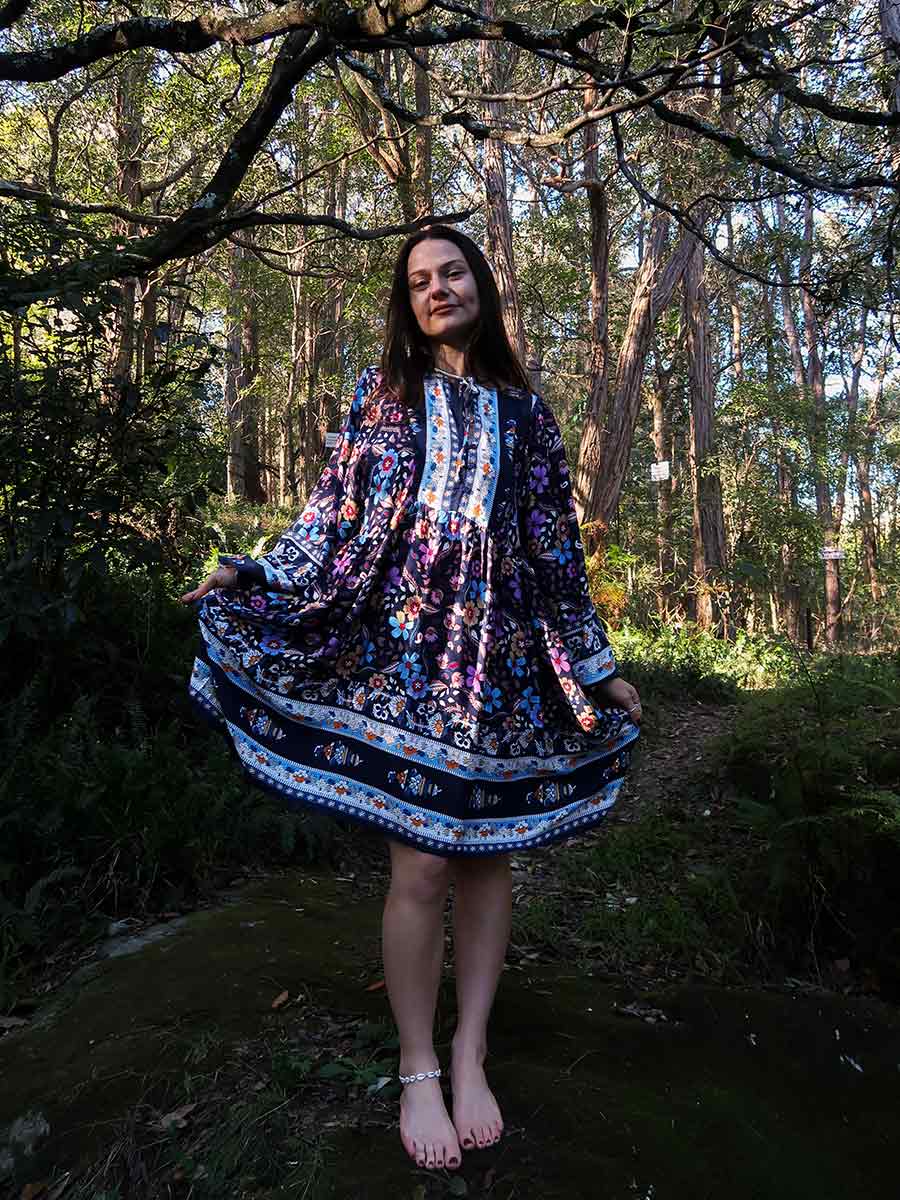 Penelope Long Sleeve Relaxed Boho Dress image 1