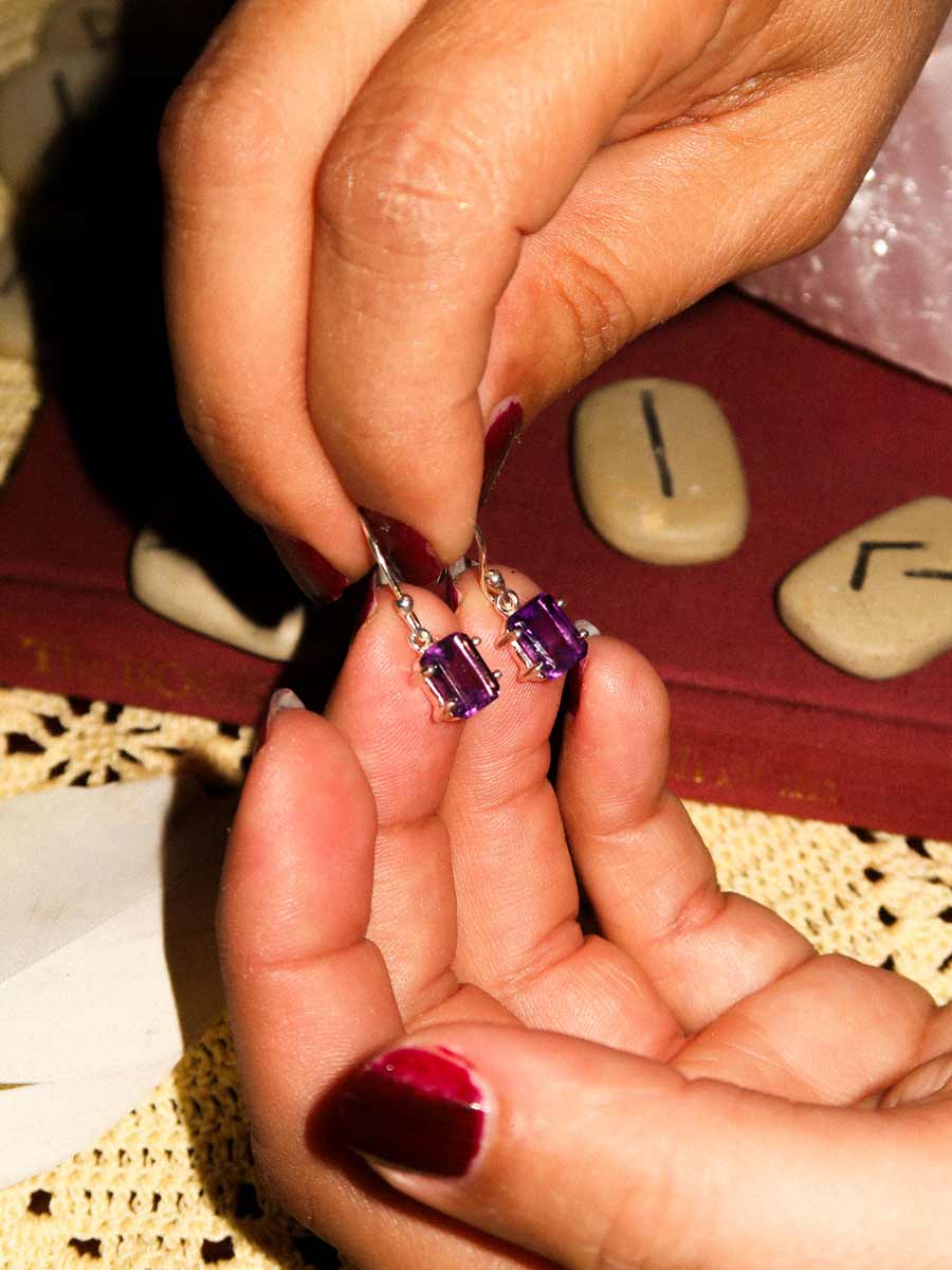 Tatiana Earrings | Amethyst image 2