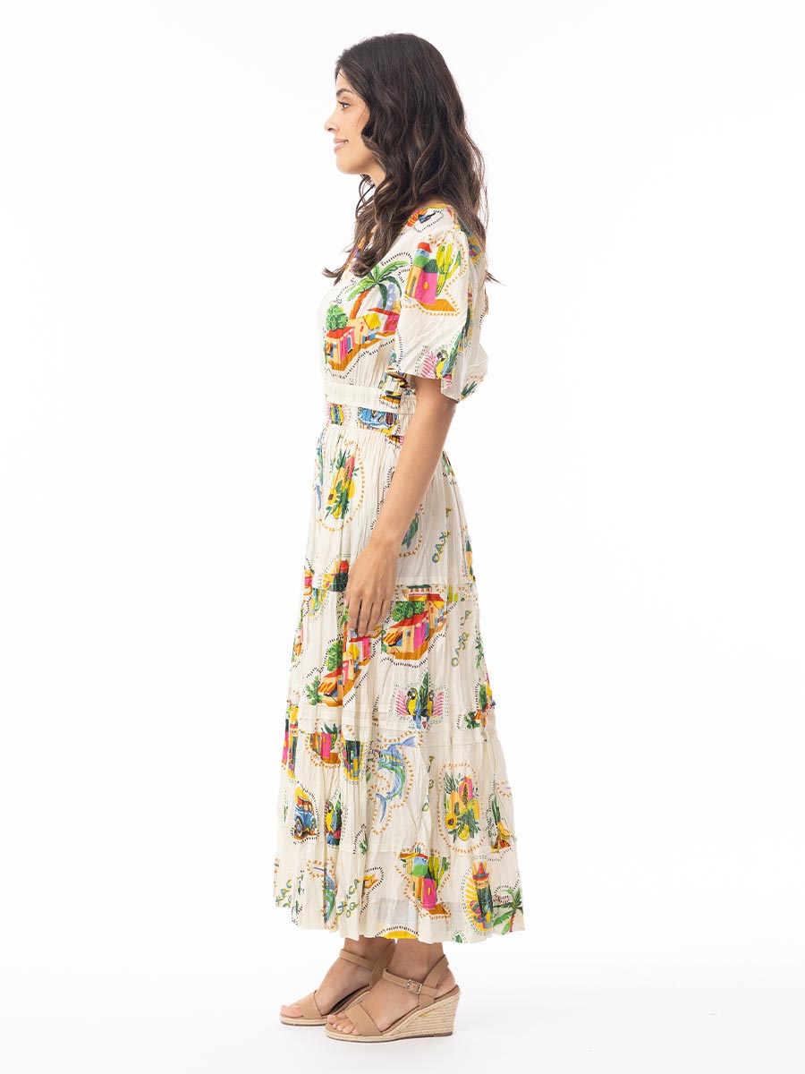 Orientique | Guatemala Maxi Dress with Elastic Waist image 1