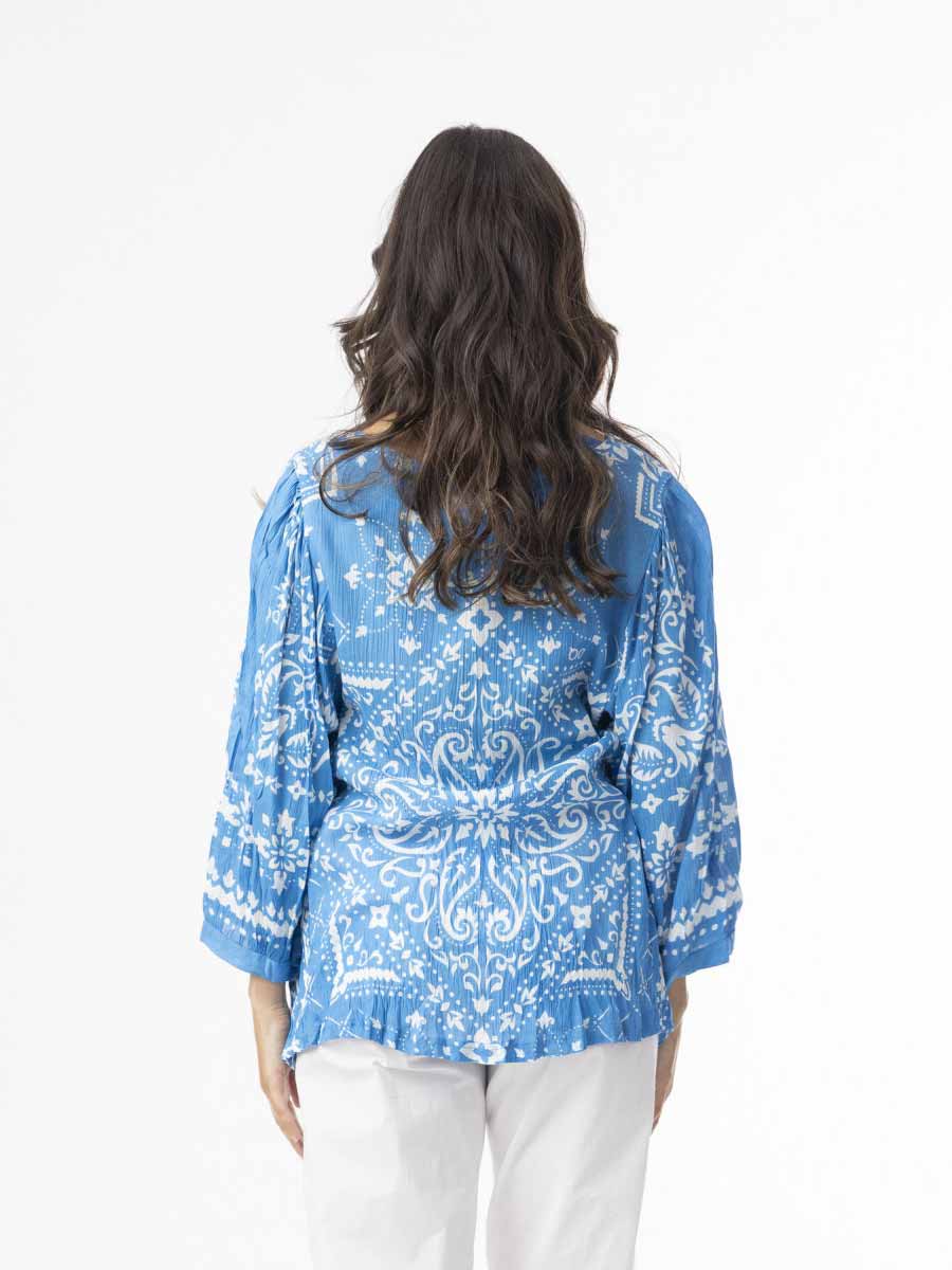 Bandana Blue Boho Top image 1