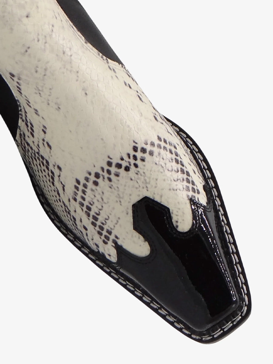 Kylie Boot Ivory Snake | Caverley Shoes image 3