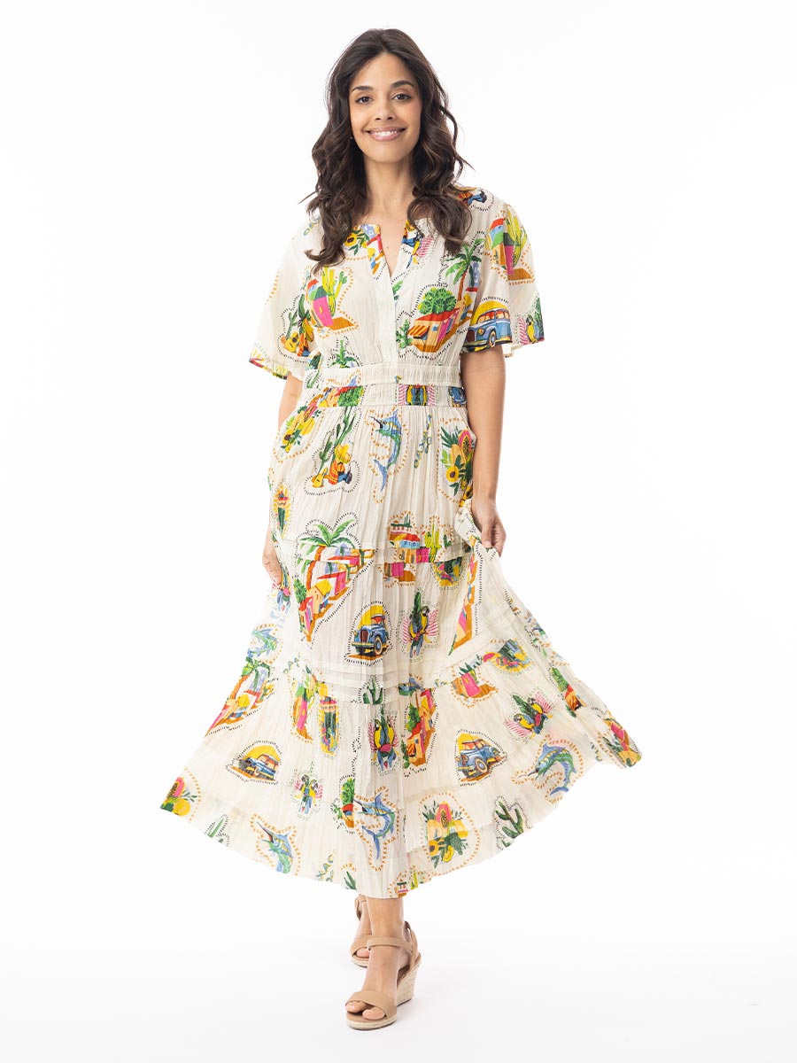Orientique | Guatemala Maxi Dress with Elastic Waist - 20 image