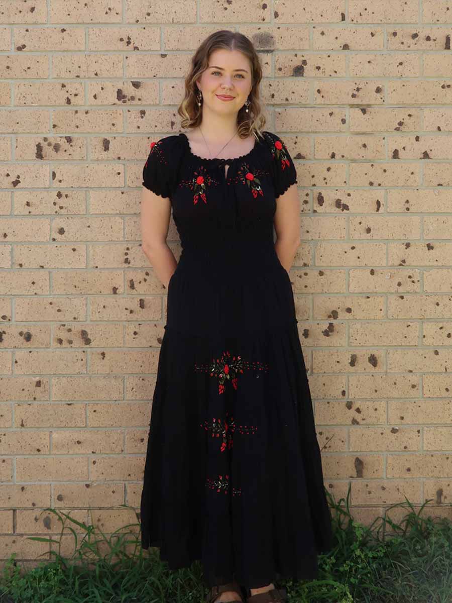 Rosalia Dress in Black image 2