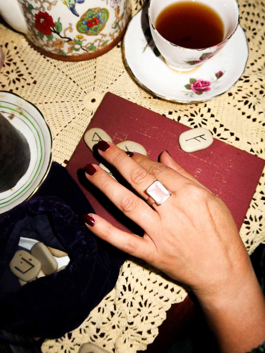 Florence Ring | Rose Quartz | Size 8.5 image 1