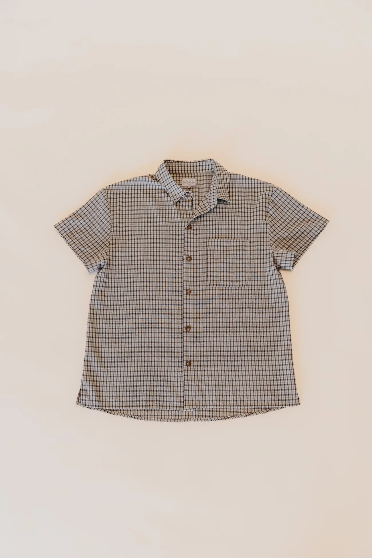 Ottway | Lennox Brown Checked Short Sleeve Shirt