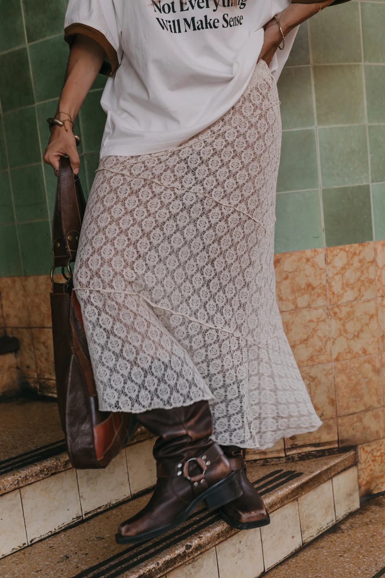 Ottway | Moonlace Lace Midi Skirt