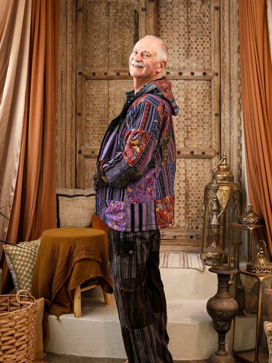 Mushroom Zip Jacket in Purple