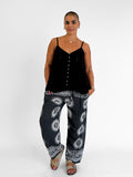 Omala Block Print Pants in Onyx